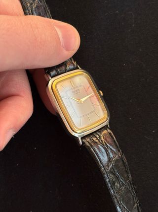 Seiko Tank Quartz Vintage Rare Old Money NOS