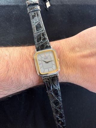 Seiko Tank Quartz Vintage Rare Old Money NOS