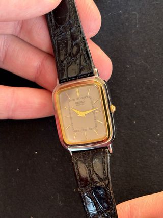 Seiko Tank Quartz Vintage Rare Old Money NOS