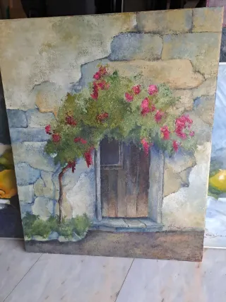 Cuadro de limones y jarrón