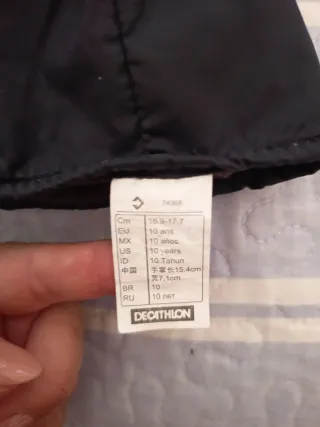 Manoplas de nieve negras de niño talla 10