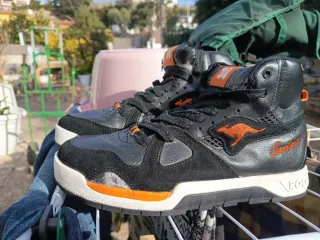 Zapatillas KangaROOS Hombre Negras Naranja