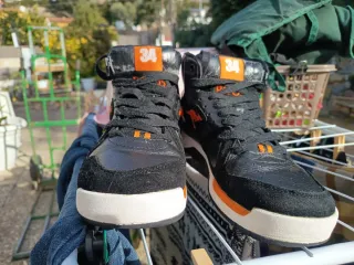 Zapatillas KangaROOS Hombre Negras Naranja