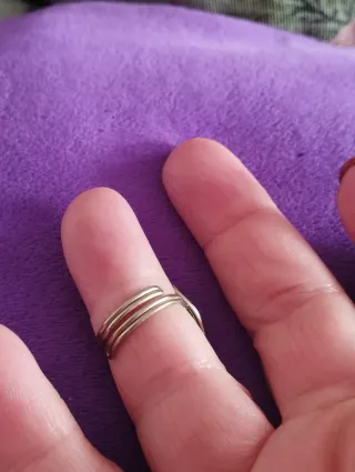 Anillo Artesanal Alpaca y Hematite Ajustable