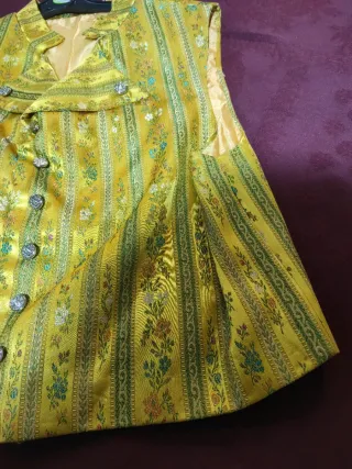 Chaleco Fallero Amarillo con Flores