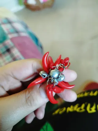 Portachiavi peperoncini rossi con campanellini