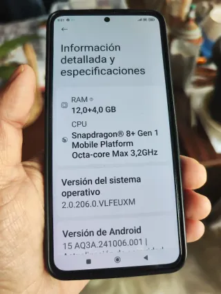 Xiaomi 12T Pro 256GB 12+4GB RAM Negro