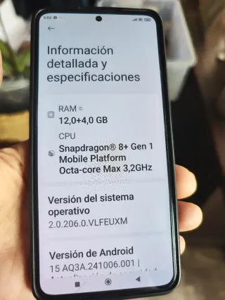 Xiaomi 12T Pro 256GB 12+4GB RAM Negro