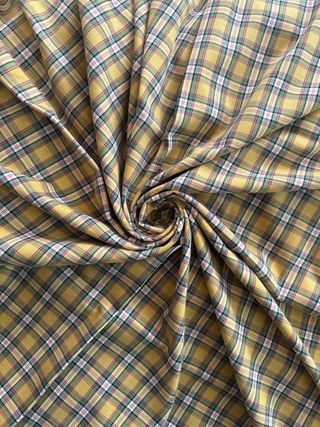 Tessuto lana misto stretch scozzese