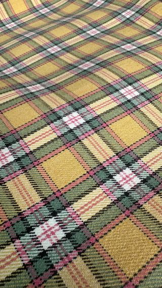 Tessuto lana misto stretch scozzese