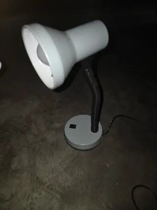 Lámpara Escritorio Flexible Gris/Blanca