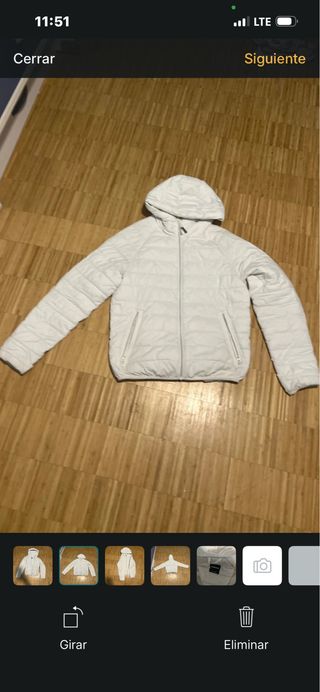 Abrigo plumífero blanco