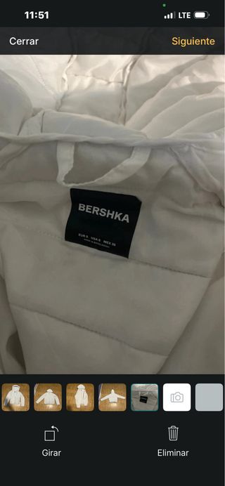 Abrigo plumífero blanco