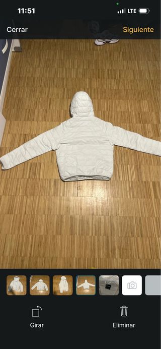 Abrigo plumífero blanco