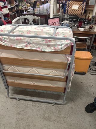 Cama Plegable Metal y Madera