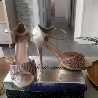 Zapatos de fiesta plateados