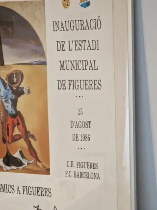 Cartel Salvador Dalí Inauguración Estadio Figueres