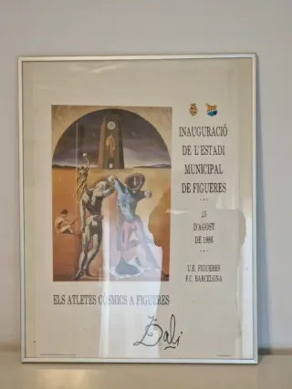 Cartel Salvador Dalí Inauguración Estadio Figueres