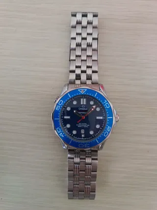 Orologio da polso blu e argento al quarzo