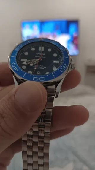 Orologio da polso blu e argento al quarzo