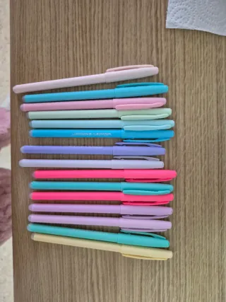 15 Bolígrafos Borrables Nuevos Escriben azul