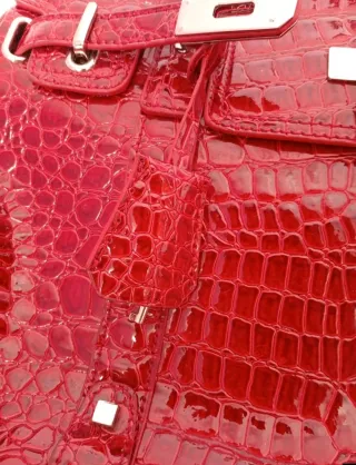 Bolso estilo Birkin rojo