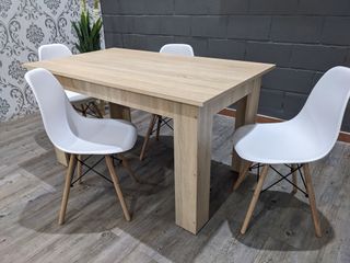 Mueble Mesa comedor nórdica con 4 sillas