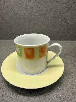 Juego de café porcelana floral