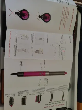 Moldeador Cabello Aire Caliente Azul/Dorado