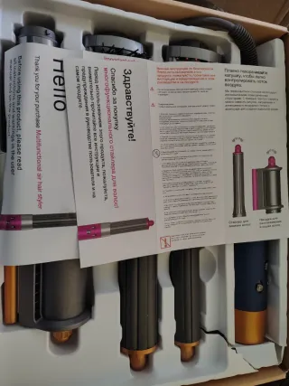 Moldeador Cabello Aire Caliente Azul/Dorado