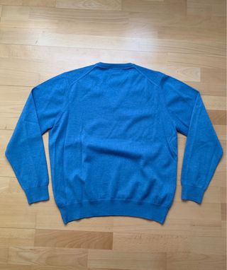 Jersey Dustin cuello pico azul talla L