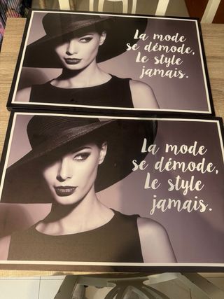 Lote 2 Cuadros Decorativos Mujer