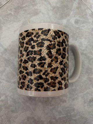 Taza cerámica estampado leopardo