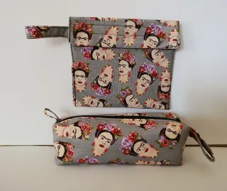 Estuche y Porta Meriendas Frida Kahlo