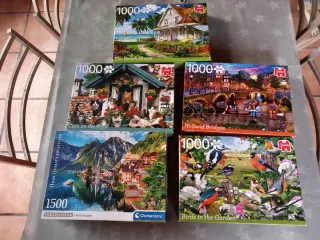 Lote 5 Puzzles 1000/1500 Piezas