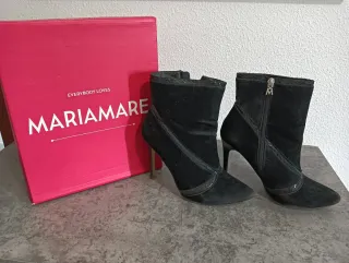 Botines Mariamare Negros Tacón Aguja