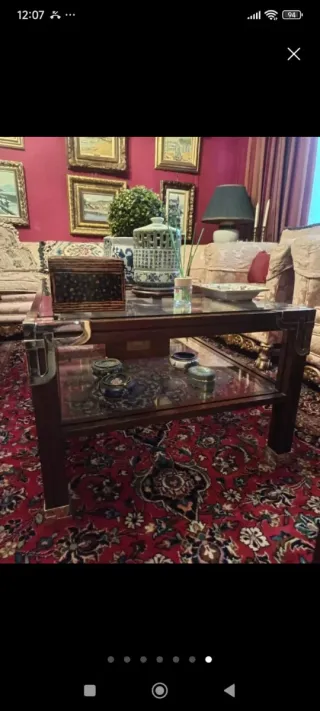 Mesa de centro Valenti cristal y madera