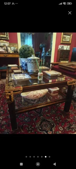 Mesa de centro Valenti cristal y madera