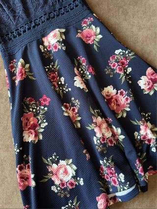 Vestito donna blu floreale - Taglia M