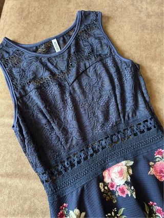 Vestito donna blu floreale - Taglia M