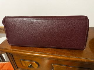 Borsa Vera Pelle Bordeaux/Testa di Moro