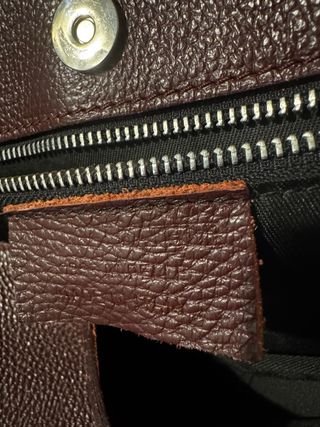 Borsa Vera Pelle Bordeaux/Testa di Moro