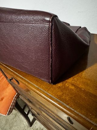 Borsa Vera Pelle Bordeaux/Testa di Moro