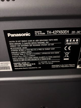 TV Panasonic 42 de plasma