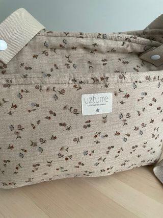 Saco capazo Uzturre + bolso floral + cubrecapazo