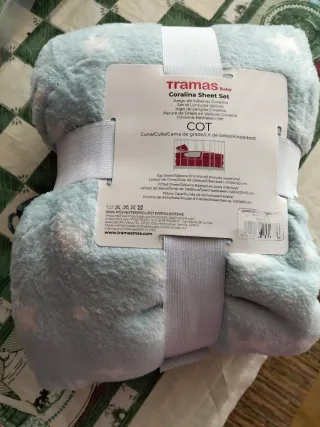 Sábanas Cuna Coralina Estrellas Azul