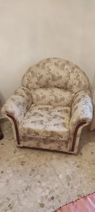 Sillón/butaca tela estampado floral