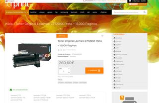 Toner original Lexmark C7720KX Preto (223)