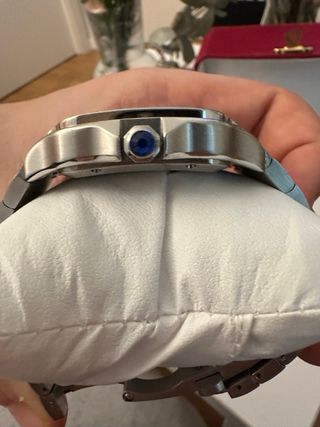 Reloj Cartier Santos Plata y Blanco