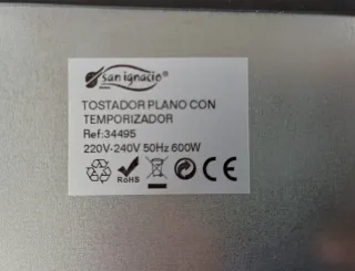 SIN USO Tostadora Plana San Ignacio